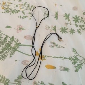 VANESSA MOONEY WHITE LIGHT GOLD BOLO WRAP CHOKER