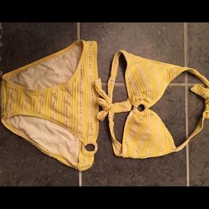 Yellow and White Ralph Lauren Bikini