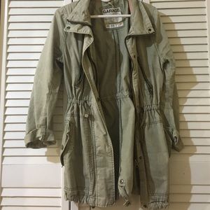 Light washed green trench coat
