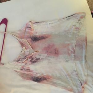 Pink zipper down tank