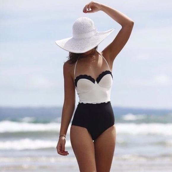 Topshop scalloped swimsuit