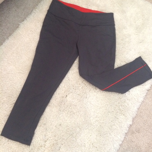 Victoria's Secret Sexy Sport Gray & Red Capris