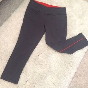 Victoria's Secret Sexy Sport Gray & Red Capris