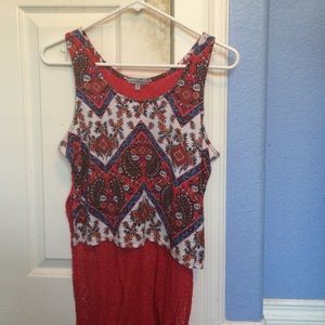 Red Tank Top w/ Long Tail