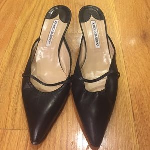 Manolo Blahnik slip on heels