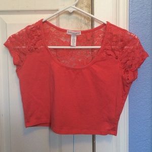 Coral Crop Top
