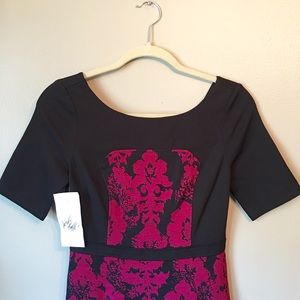 NWT Black & Pink Skater Dress