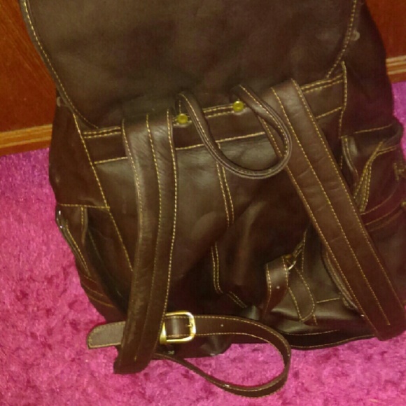 NBU brown leather backpack - Picture 2 of 4