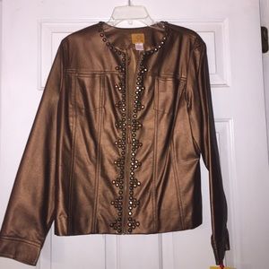 Bronze leather jacket
