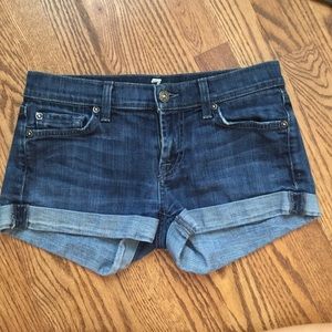 7 for all mankind jean shorts