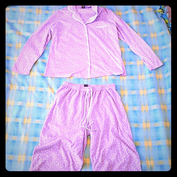 Polyester Button up pajama set