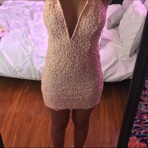 Laced pink dress