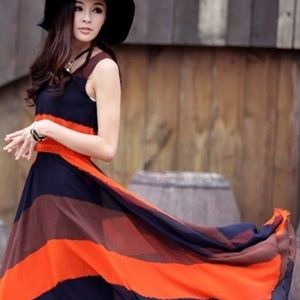 NEW Color block maxi dress