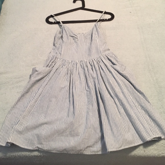 Worn once blue and white striped dress