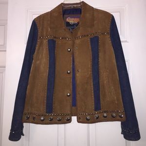 Suede/leather and jean jacket