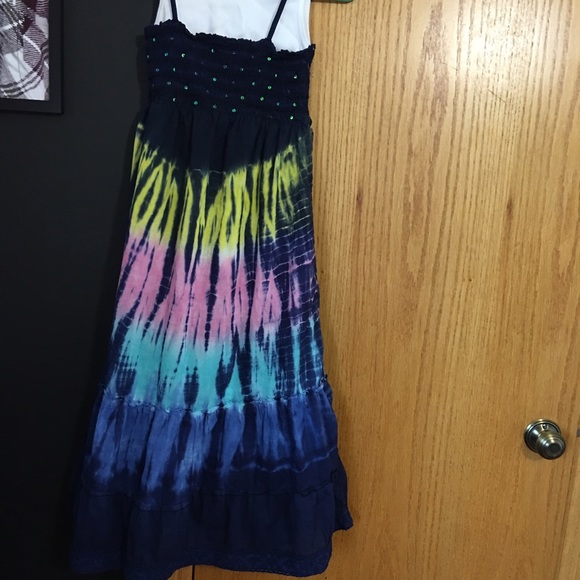 Boho tie-dye dress justice size: 12