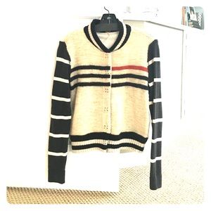 Cute baseball sweater jacket!