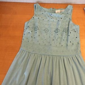 Loft eyelet fit and flare dress