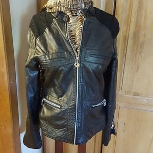 Black Pleather Moto Jacket