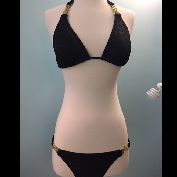 Black leopard print bikini from target