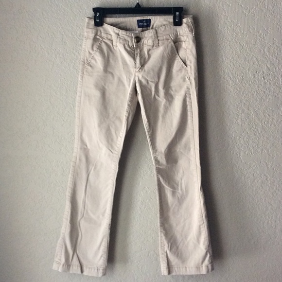 Size 2 Short American Eagle Boot Khaki Pants