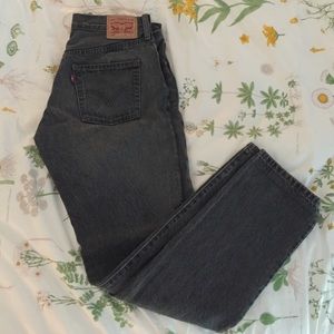 LEVIS 501 CT JEANS DISTRESSED UTILITY BLACK