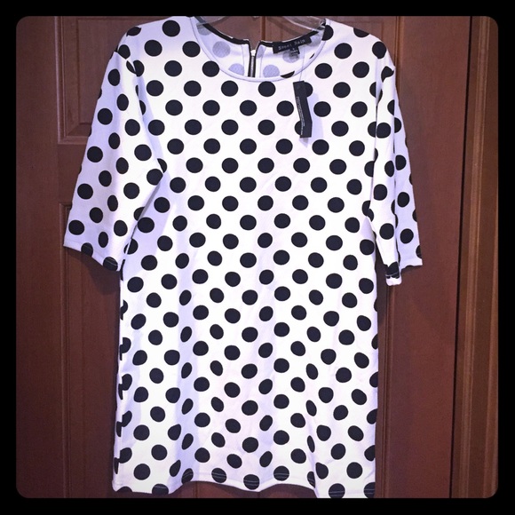 NWT Black and white polka dot dress/tunic