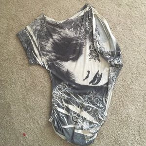 Asymmetrical Printed Shirt