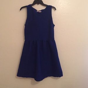 Royal blue dress with bow