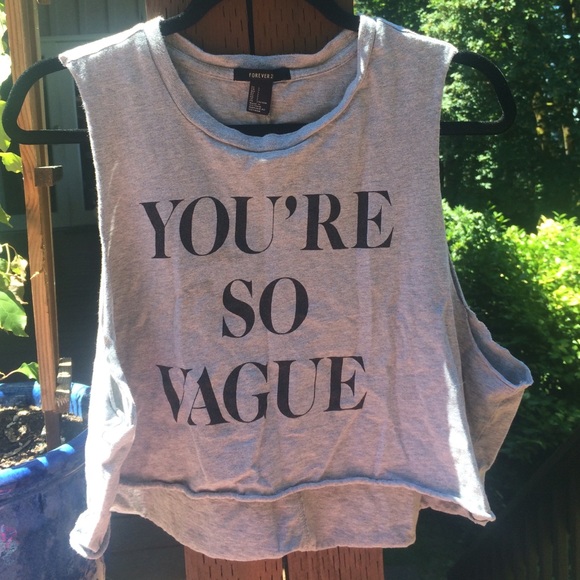 Vague heather grey crop tank