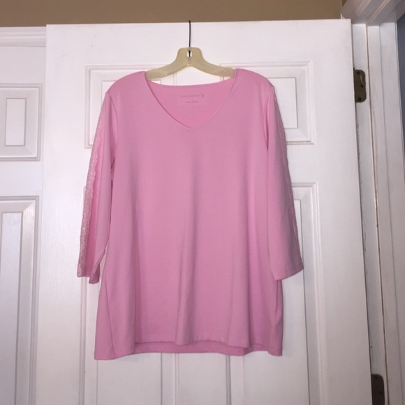 Pink long sleeve blouse