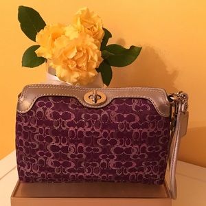 Authentic Coach Turnlock Wristlet