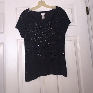 Black sparkly blouse