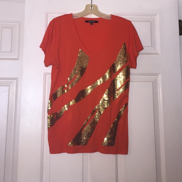 Orange and gold shirt