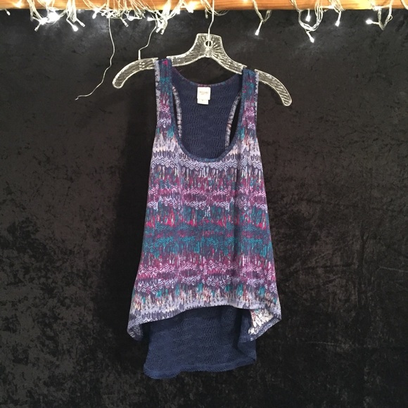 Lace back tank top