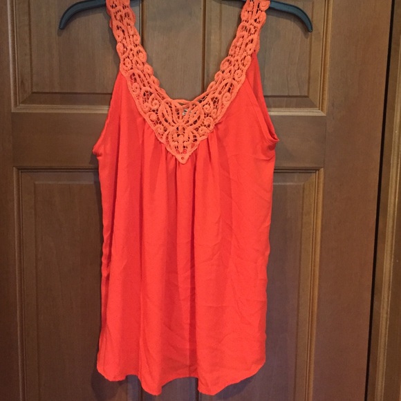 NWOT Flowy Bright Coral Tank