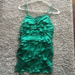 Beautiful Bcbg silk turquoise top size xs