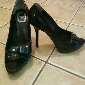 Christian Dior black patent heels