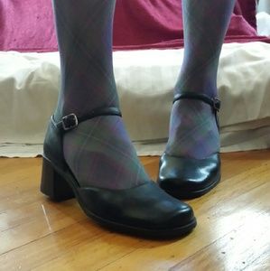 Madeline Stuart black leather Mary Janes