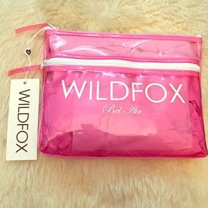 Wildfox Bel Air pink plastic bikini & makeup bag Wildfox Bel Air pink plastic bikini & makeup bag