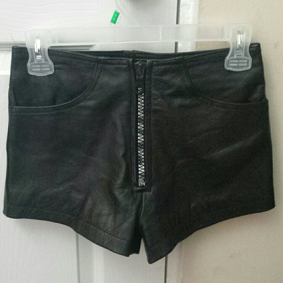 Leather High-Waisted Shorts