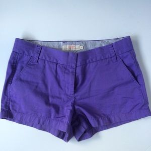 J. Crew Purple Chino Shorts