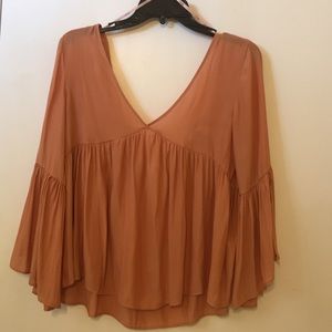 Orange flowy forever 21 top