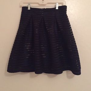 Black lace skater skirt