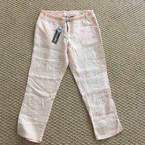 Linen pants. Fun! Pale pink