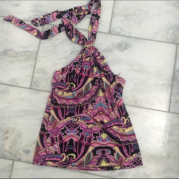NWT Jennifer Lopez paisley halter top