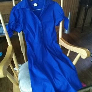 Royal blue shirt dress
