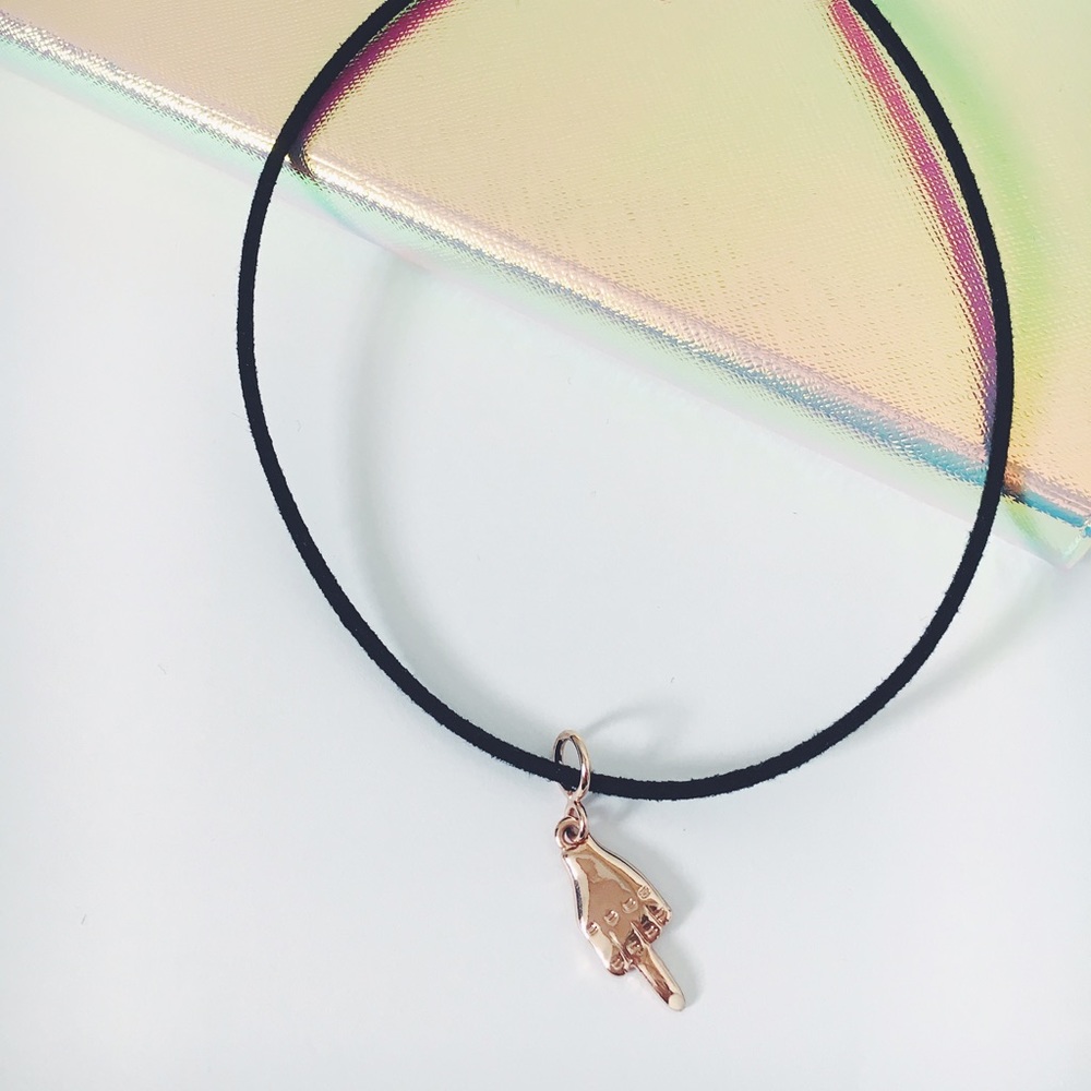 Dainty The FU Middle Finger Boho Choker - Picture 3 of 3
