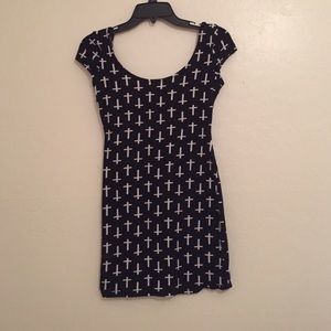 Bodycon dress with crosses