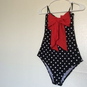 Papaya Polka Dot One Piece